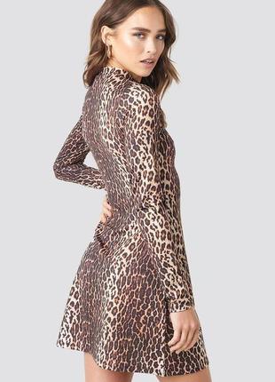 Новое леопардовое платье na-kd размер xs4 фото