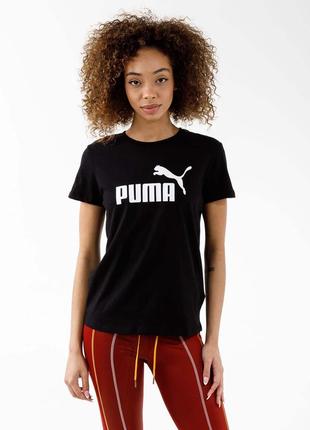 Женская футболка puma essentials logo tee оригинал1 фото