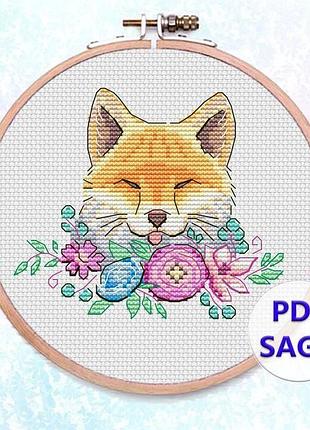 Авторская схема для вышивания крестиком "лис_1" №2267