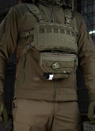 M-tac сумка-напашник gen.ii elite ranger green, напашная сумка олива военная, напашник подсумок тактический6 фото