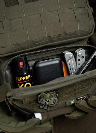 M-tac сумка-напашник gen.ii elite ranger green, напашная сумка олива военная, напашник подсумок тактический7 фото