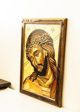 Мозаичное панно "икона иисуса христа"4 фото