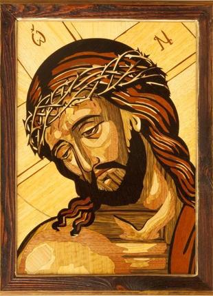 Мозаичное панно "икона иисуса христа"