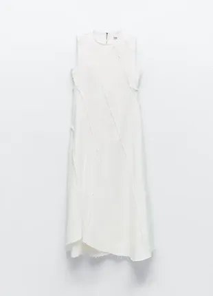 Длинное асимметричное платье zara7 фото