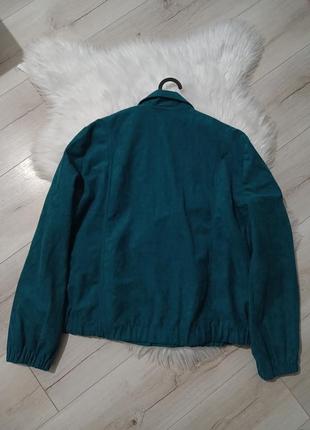Легкая женская велюровая курточка морская волна4 фото