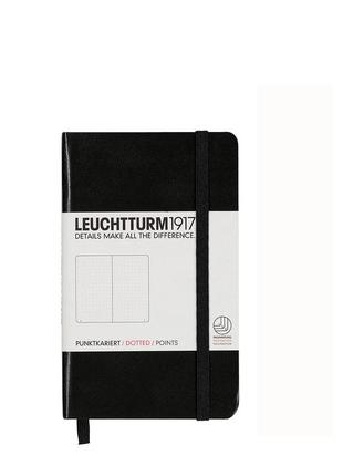 Блокнот leuchtturm1917 карманный, черный, точка (333915)
