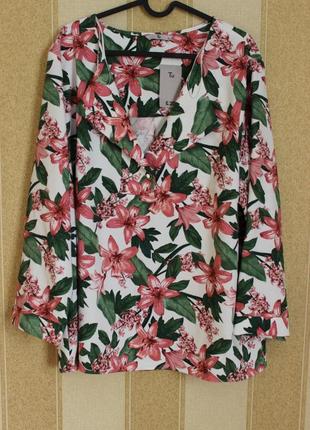 Стильна блуза-піджак в квіти .1 фото