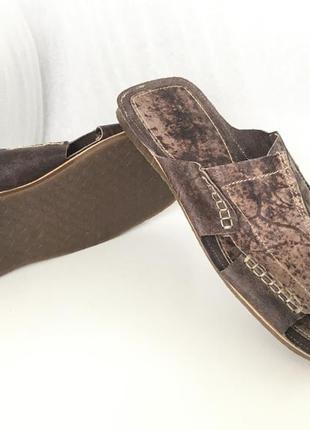 Мужские кожаные шлепанцы вьетнамки сандалии fleximax (испания) 41 размер5 фото