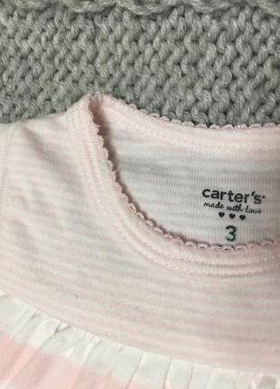 Бодик с юбкой carter’s, бодик платье2 фото