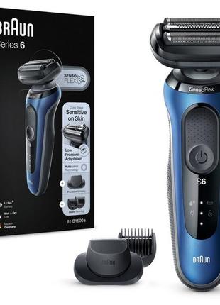 Электробритва braun series 6 61-b1500s blue/black