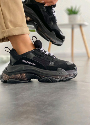 Balenciaga triple s black1 фото