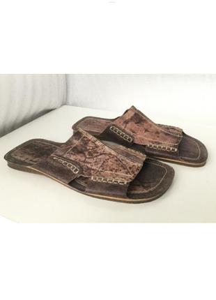 Мужские кожаные шлепанцы вьетнамки сандалии fleximax (испания) 41 размер1 фото