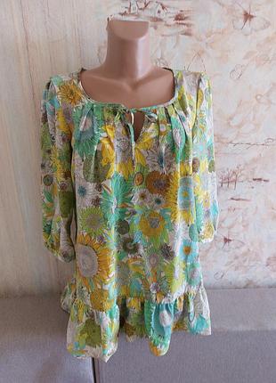 Соковита блуза в соняшники liberty m