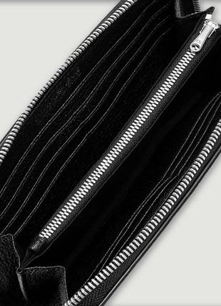 Великий жіночий шкіряний гаманець calvin klein long zip black2 фото