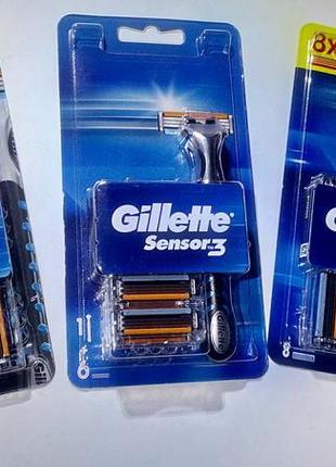 Gillette sensor 3. картриджі, касети станок жилет сенсор.