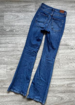 Стильные синие джинсы высокая посадка аклеш на высокий рост 36r river island8 фото