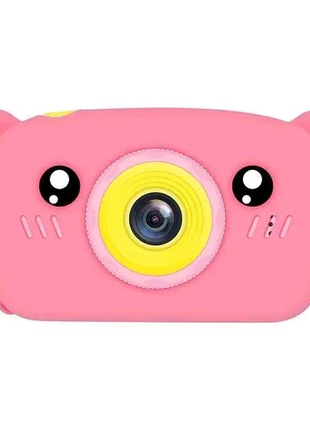 Цифровой детский фотоаппарат teddy gm-24 розовый мишка2 фото