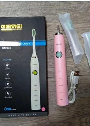 Электрическая зубная щетка gemei gm 906 на аккумуляторе