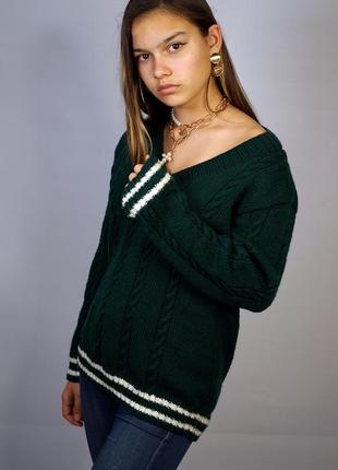Вязаный свитер, джемпер вязаный,пуловер6 фото