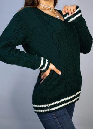 Вязаный свитер, джемпер вязаный,пуловер9 фото