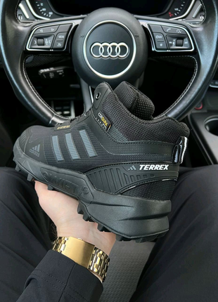 Зимові чоловічі кросівки adidas terrex gore-tex cordura all black5 фото