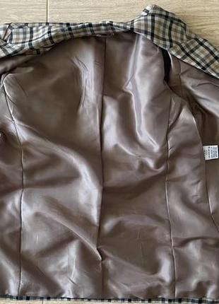 Пиджак блейзер жакет винтажный оверсайз в клетку шерсть шерсть шерсть натуральная6 фото
