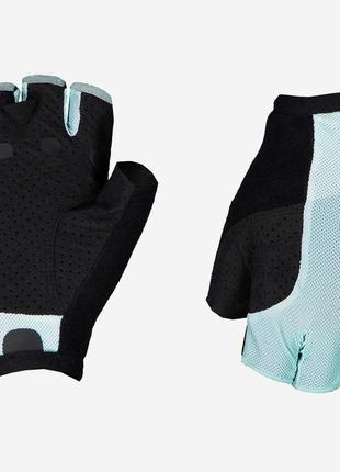 Перчатки велосипедные poc essential road mesh short glove m черный-голубой