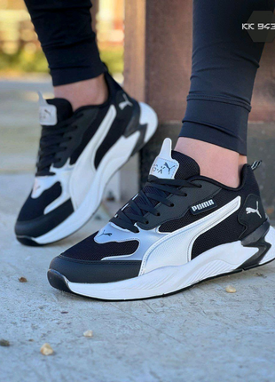 Кросівки puma black and white