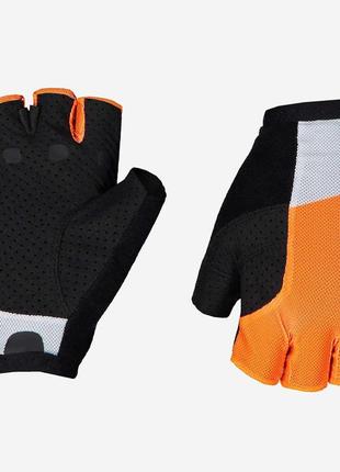 Перчатки велосипедные poc essential road mesh short glove l черный-оранжевый