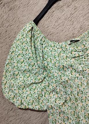 Шикарный хлопковый топ с рукавами-фонариками/блузка/блуза2 фото