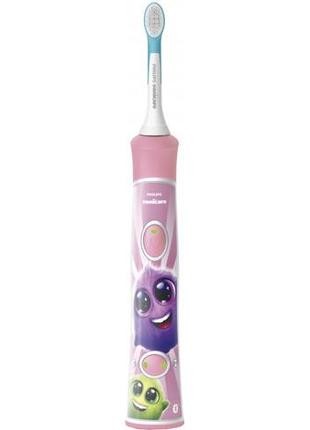 Зубная электрощетка philips hx6352/42 kids smart pink3 фото