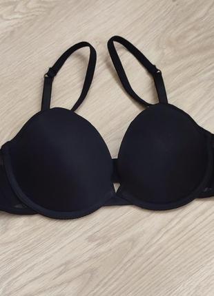 Бюстгальтер базовый бюст гладкий черный лиф hunkemoller 34b 75b 70c