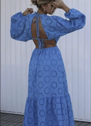 Платье zara на завязках с открытой спиной1 фото