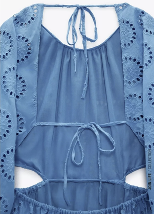 Платье zara на завязках с открытой спиной5 фото