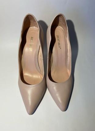 Жіночі туфлі човники пудрувого кольору. 39 р.4 фото