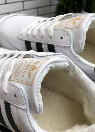 Р.37, 38  кроссовки adidas iniki (белые, кожа)6 фото