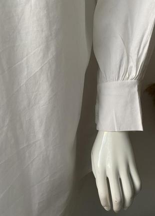 Удлиненная блуза белая, рубашка удлиненная4 фото