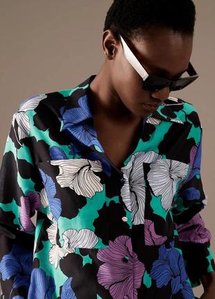Большой размер шелк котон роскошная шелковая блузка стильные накладные карманы4 фото