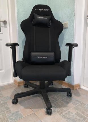 Крісло для геймерів dxracer formula oh/fd01/n. чорне, тканинне.2 фото