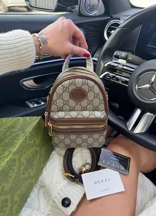 Жіночий рюкзак gucci mini преміум якість