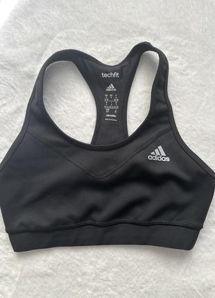 Спортивний топ adidas чорний s uk 8-102 фото