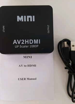 Конвертер адаптер перехідник 3rca to hdmi, av тюльпани в hdmi