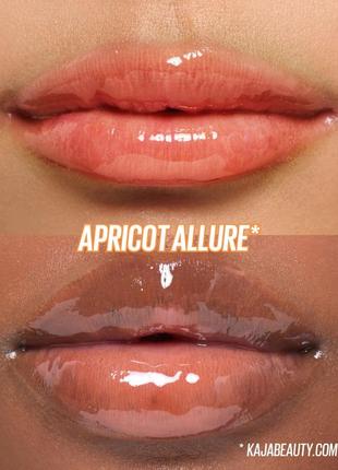 Мгновенное увлажняющее и разглаживающее масло для губ kaja juicy glass lip oil - apricot allure1 фото