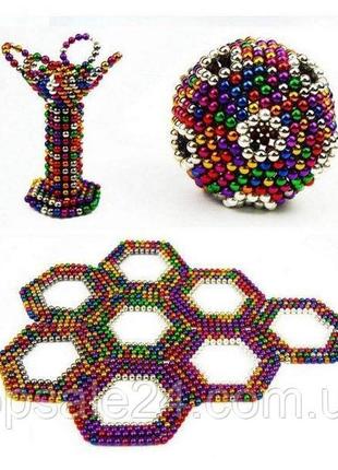 Магнітний конструктор neocube rgb з 216-ти кульок. неокуб