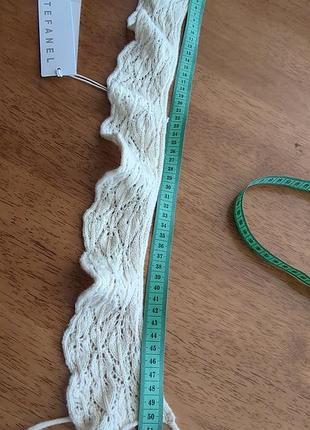 Вязаный ажурный шерстяной воротничок от stefanel.