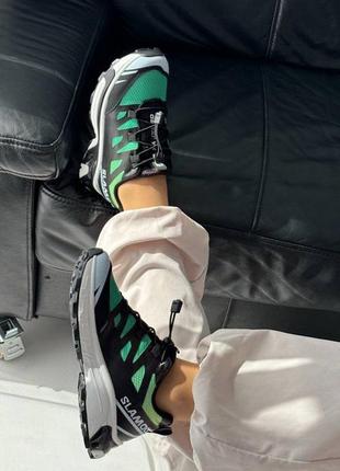Зеленые яркие женские кроссовки на утолщенной подошве7 фото