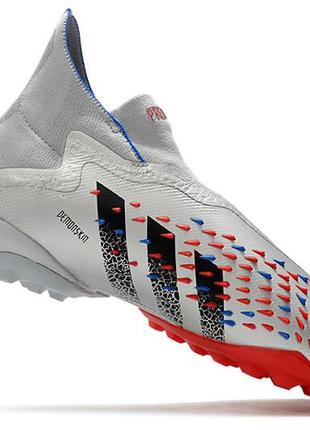 Сороконіжки adidas predator freak ft адідас предатор фрік ft сріблясті багатошиповки адідас для футболу сріблястого кольору4 фото