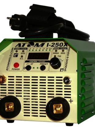 Сварочный инвертор атом i-250x (с кабелем кг-16 2+3 м и зажимами)