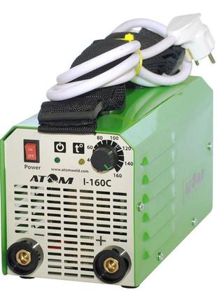 Сварочный инвертор атом i-160c (с кабелем кг-16 3+2 м и зажимами)