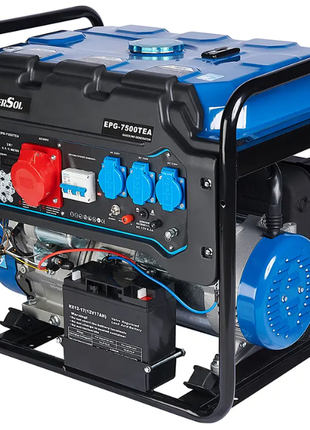 Генератор бензиновый enersol epg-7500tea 7,0 квт 220в/380в, автом
